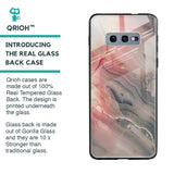 Pink And Grey Marble Glass Case For Samsung Galaxy S10E