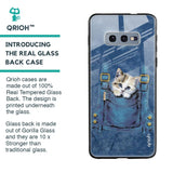 Kitty In Pocket Glass Case For Samsung Galaxy S10E