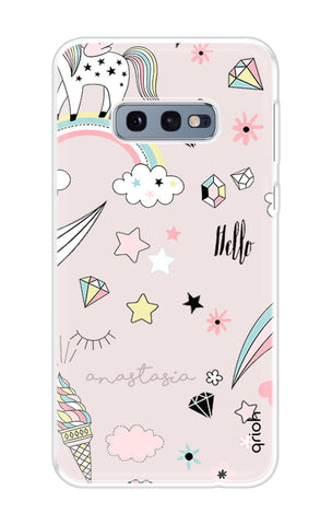 Unicorn Doodle Samsung Galaxy S10e Back Cover