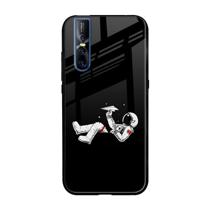 Space Traveller Vivo V15 Pro Glass Back Cover Online