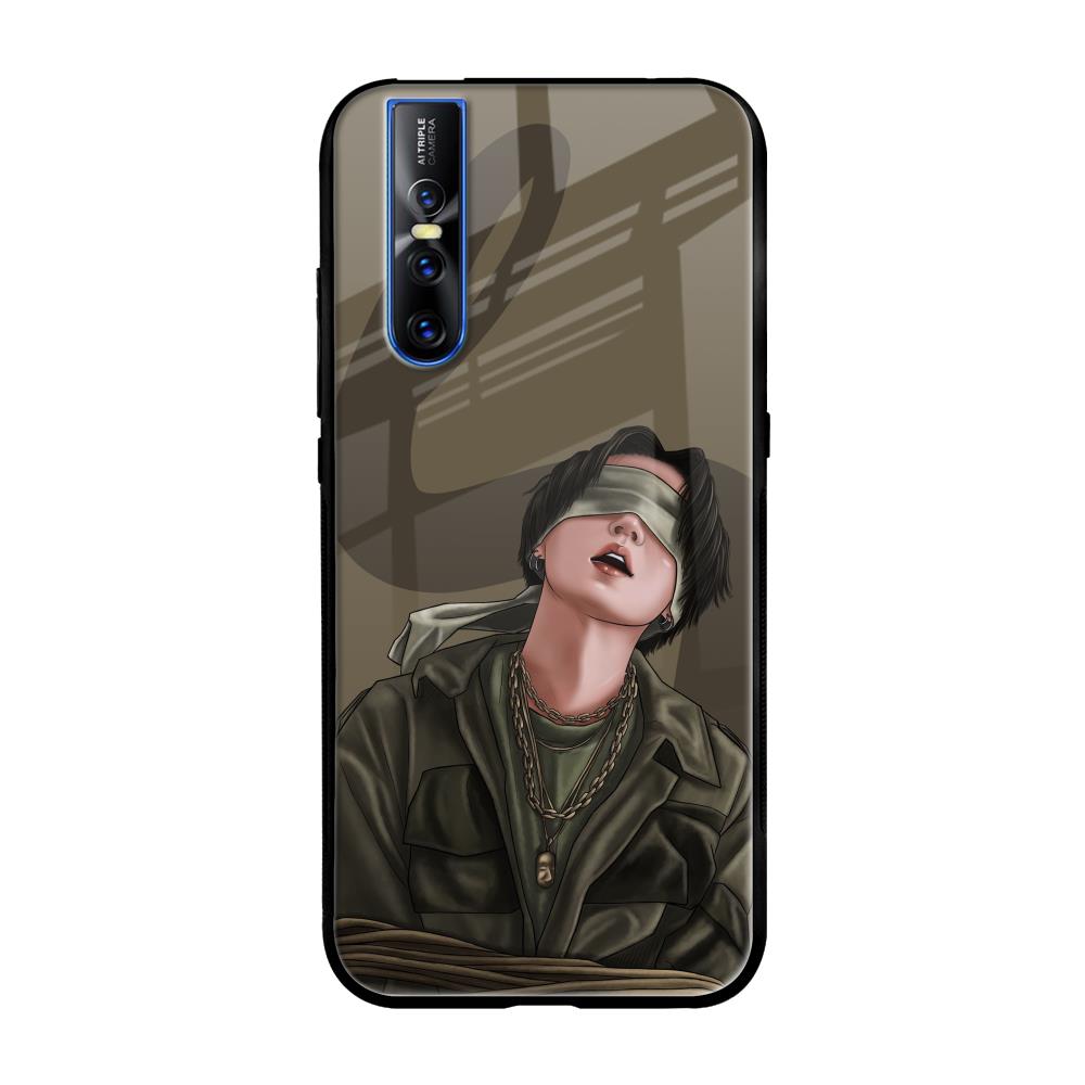 Blind Fold Vivo V15 Pro Glass Back Cover Online