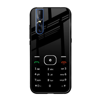 Classic Keypad Pattern Vivo V15 Pro Glass Back Cover Online