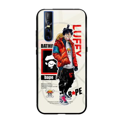 Bape Luffy Vivo V15 Pro Glass Back Cover Online
