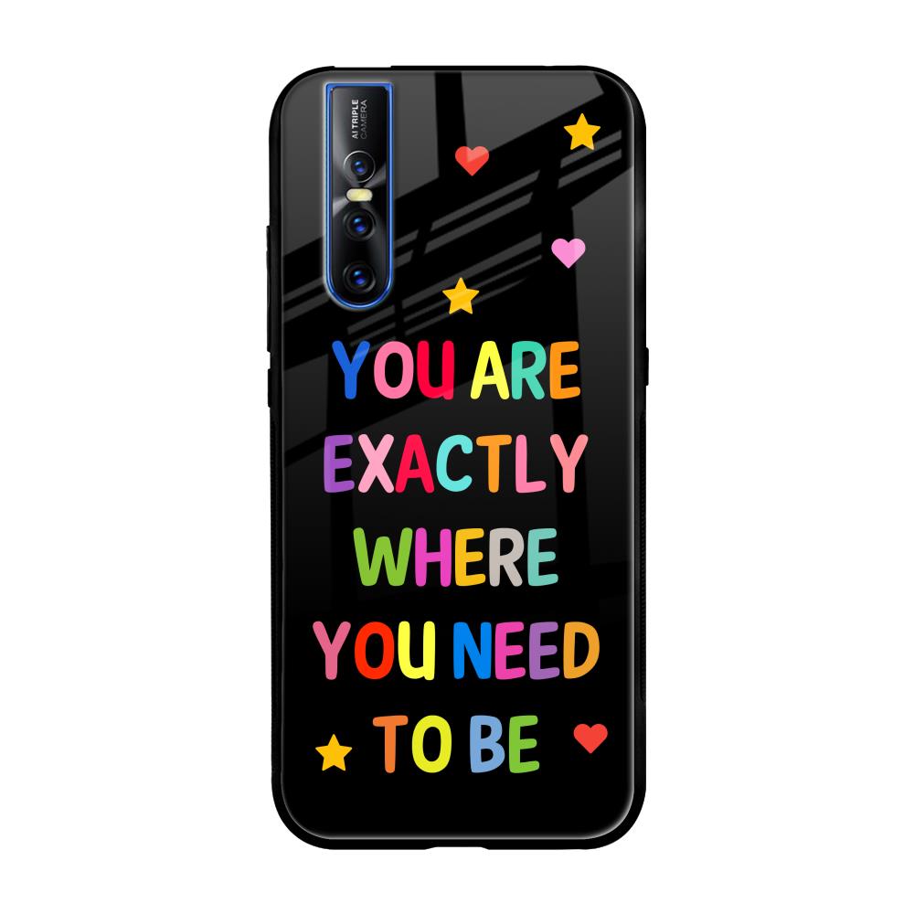 Magical Words Vivo V15 Pro Glass Back Cover Online