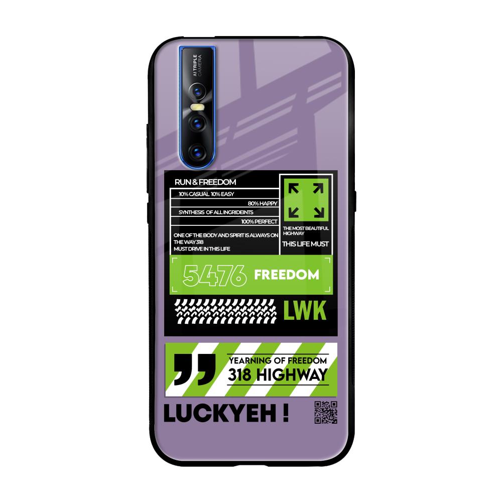 Run & Freedom Vivo V15 Pro Glass Back Cover Online