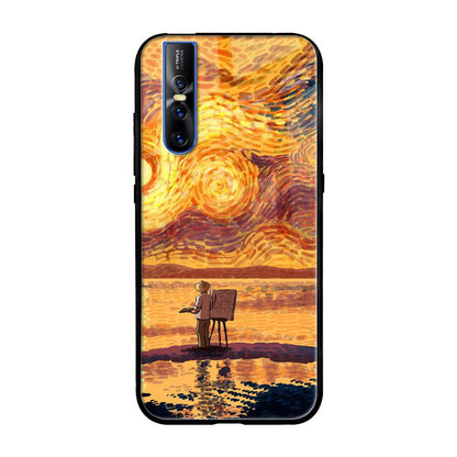 Sunset Vincent Vivo V15 Pro Glass Back Cover Online