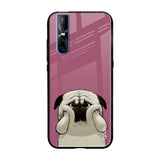 Funny Pug Face Vivo V15 Pro Glass Back Cover Online