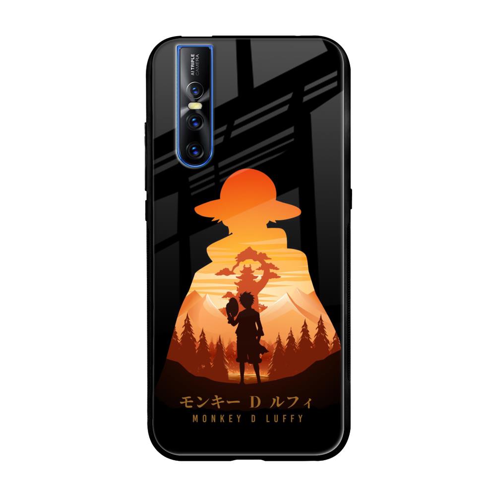 Luffy One Piece Vivo V15 Pro Glass Back Cover Online