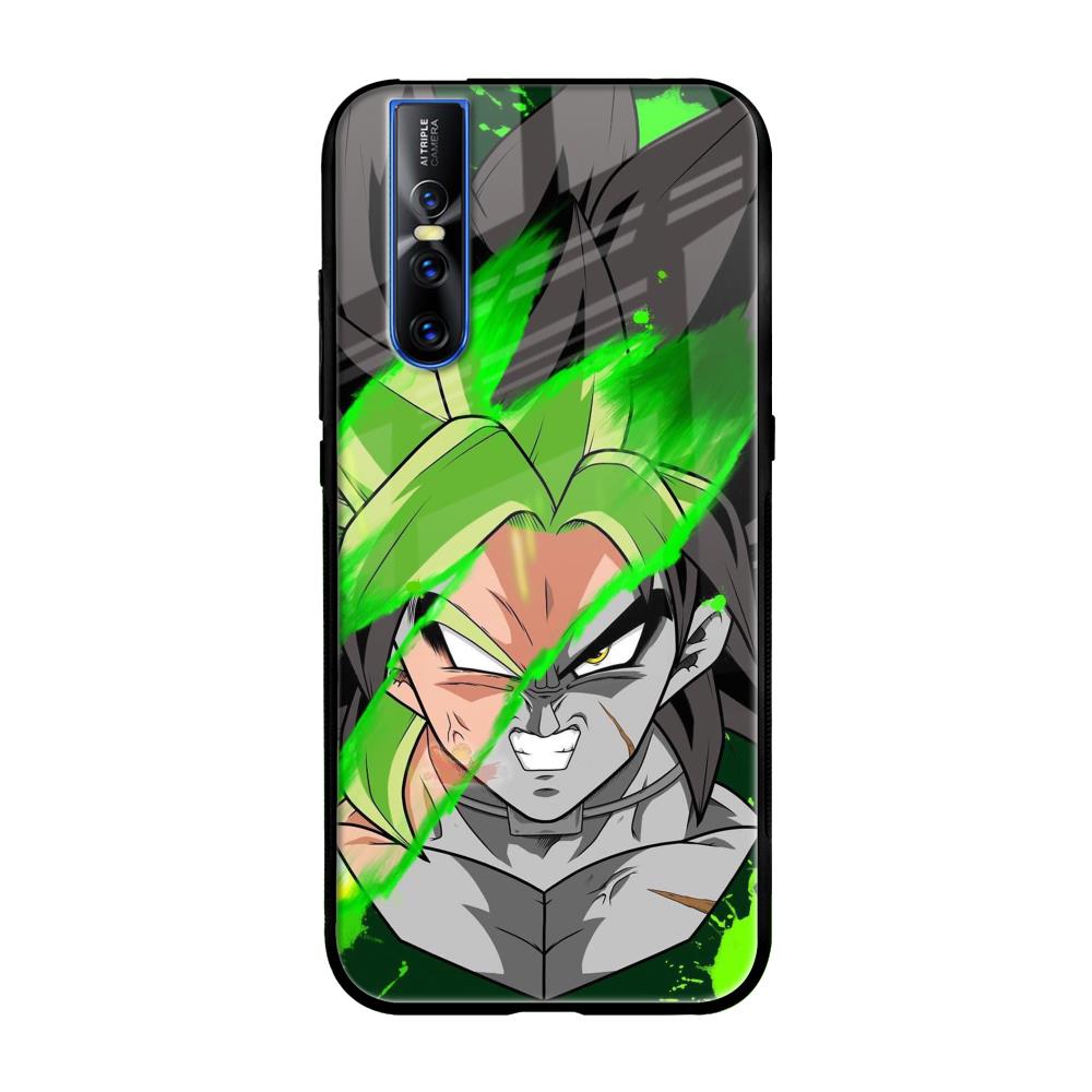 Anime Green Splash Vivo V15 Pro Glass Back Cover Online
