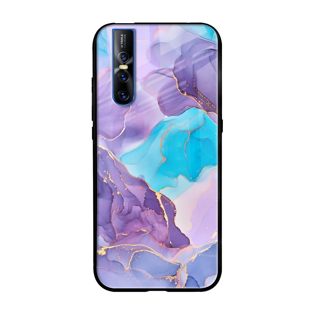 Alcohol ink Marble Vivo V15 Pro Glass Back Cover Online