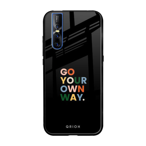 Go Your Own Way Vivo V15 Pro Glass Back Cover Online
