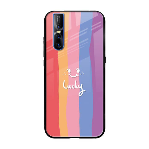 Lucky Abstract Vivo V15 Pro Glass Back Cover Online