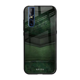 Green Leather Vivo V15 Pro Glass Back Cover Online