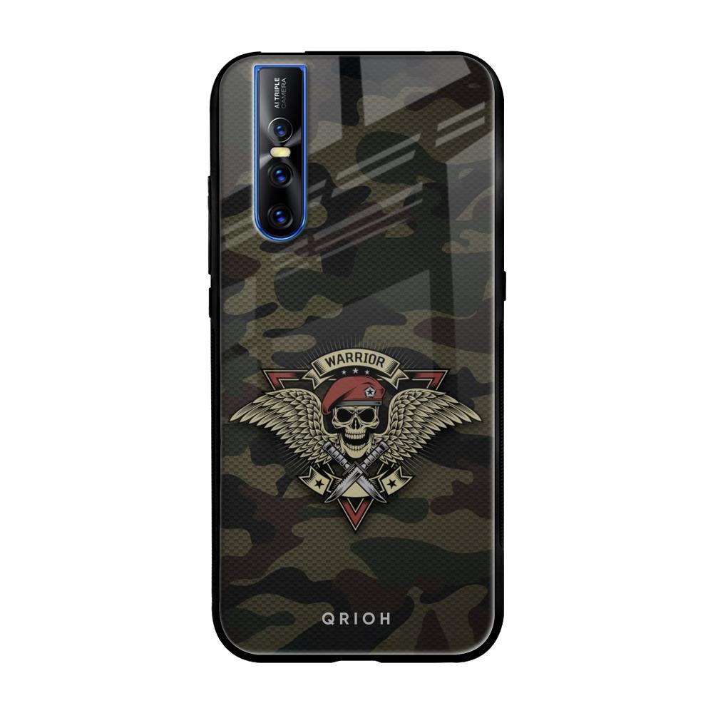 Army Warrior Vivo V15 Pro Glass Back Cover Online