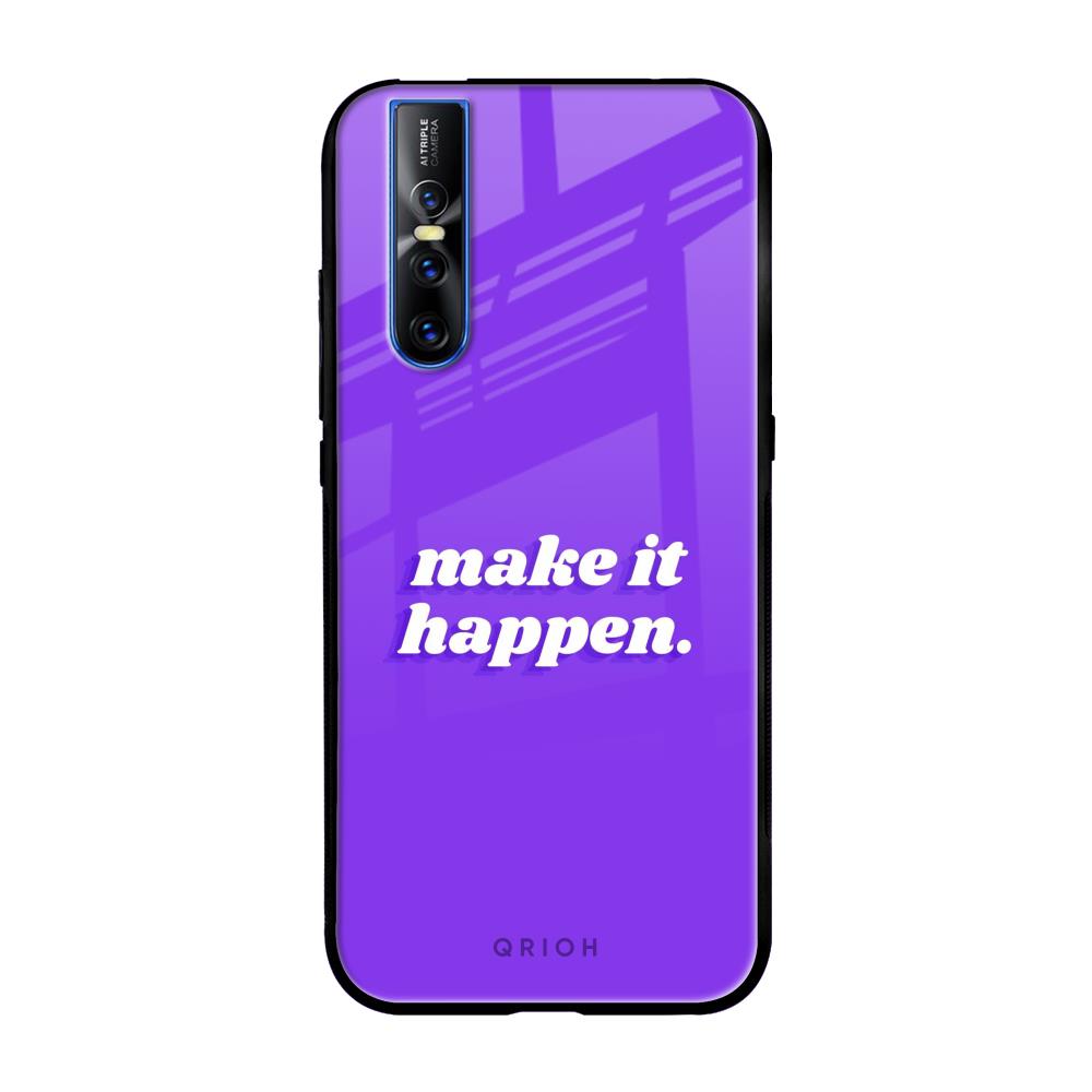 Make it Happen Vivo V15 Pro Glass Back Cover Online
