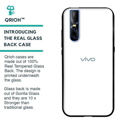 Arctic White Glass Case for Vivo V15 Pro