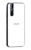 Arctic White Glass Case for Vivo V15 Pro
