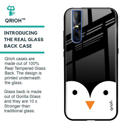 Cute Penguin Glass Case for Vivo V15 Pro