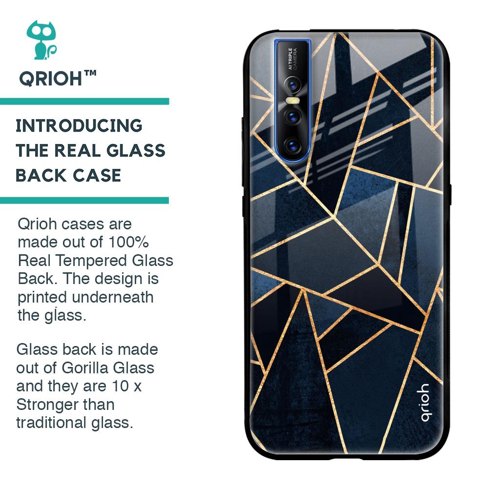 Abstract Tiles Glass case for Vivo V15 Pro