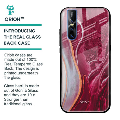 Crimson Ruby Glass Case for Vivo V15 Pro