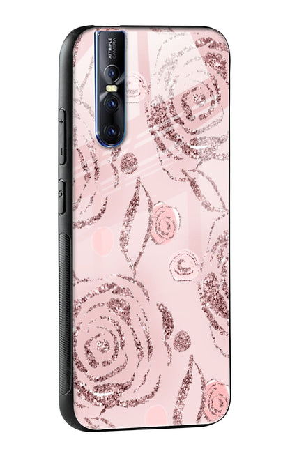 Shimmer Roses Glass case for Vivo V15 Pro