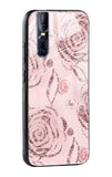 Shimmer Roses Glass case for Vivo V15 Pro