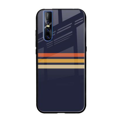 Tricolor Stripes Vivo V15 Pro Glass Cases & Covers Online