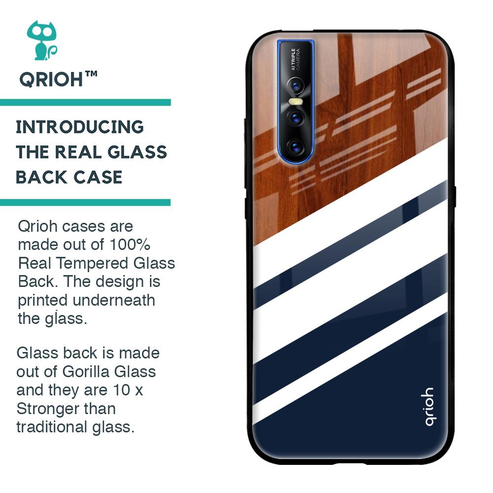 Bold Stripes Glass case for Vivo V15 Pro