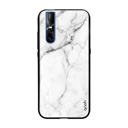Modern White Marble Vivo V15 Pro Glass Cases & Covers Online