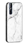 Modern White Marble Glass case for Vivo V15 Pro