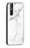 Modern White Marble Glass case for Vivo V15 Pro