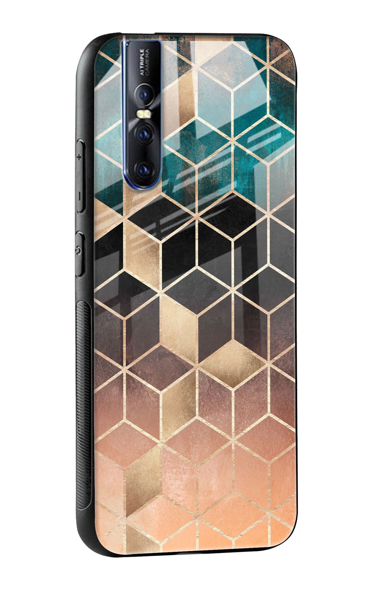 Bronze Texture Glass Case for Vivo V15 Pro
