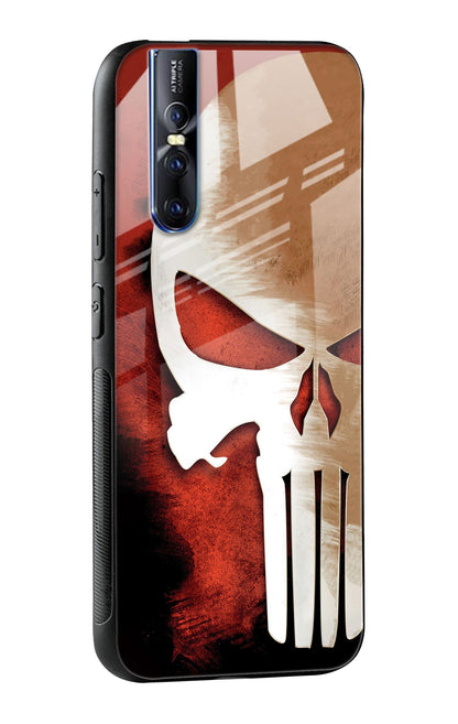 Red Skull Glass Case for Vivo V15 Pro