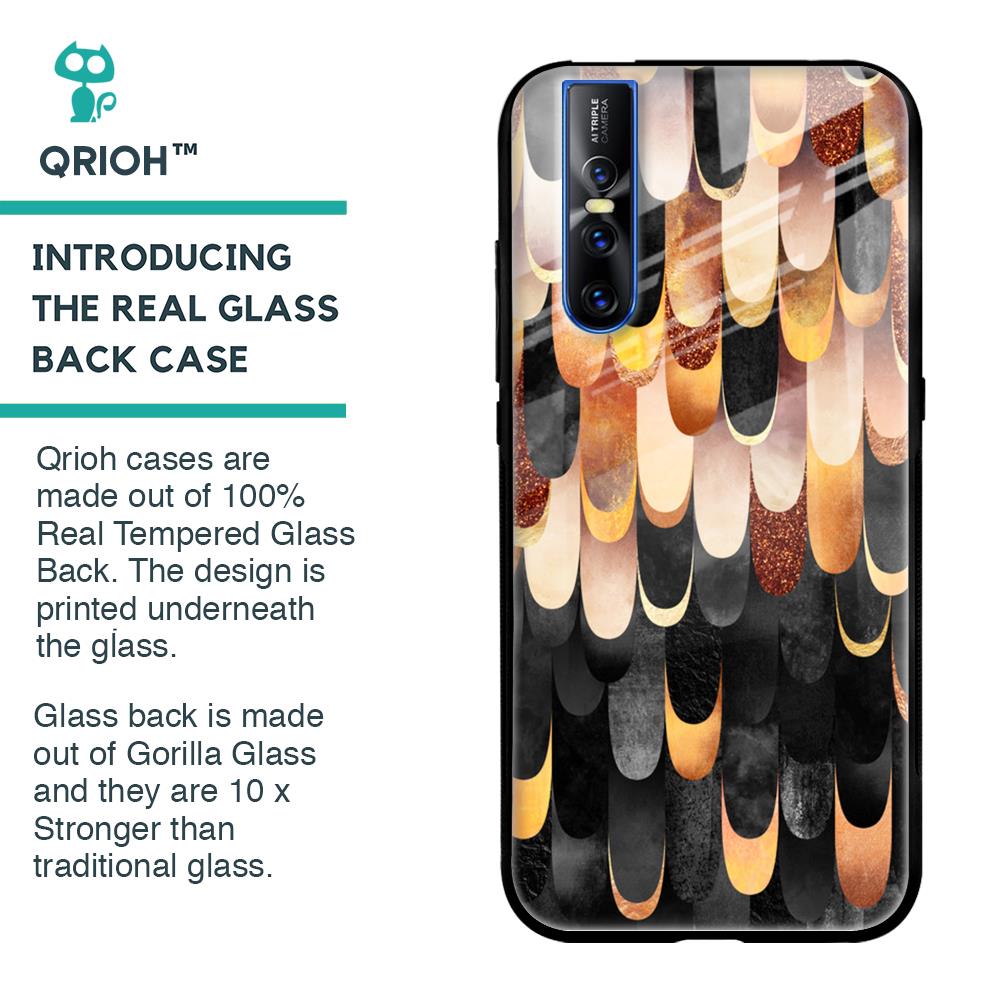 Bronze Abstract Glass Case for Vivo V15 Pro