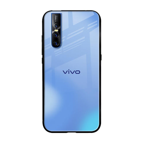 Vibrant Blue Texture Vivo V15 Pro Glass Back Cover Online
