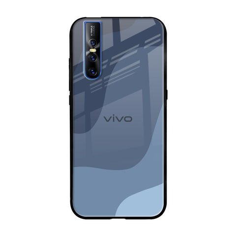 Navy Blue Ombre Vivo V15 Pro Glass Back Cover Online