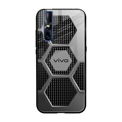 Hexagon Style Vivo V15 Pro Glass Back Cover Online