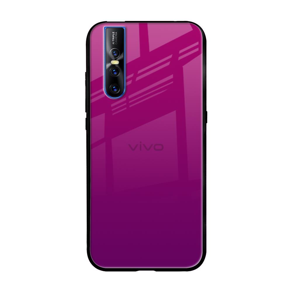 Magenta Gradient Vivo V15 Pro Glass Back Cover Online