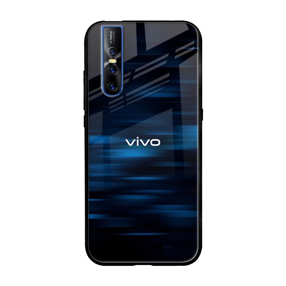 Blue Rough Abstract Vivo V15 Pro Glass Back Cover Online