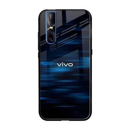 Blue Rough Abstract Vivo V15 Pro Glass Back Cover Online