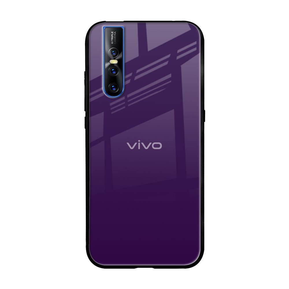 Dark Purple Vivo V15 Pro Glass Back Cover Online