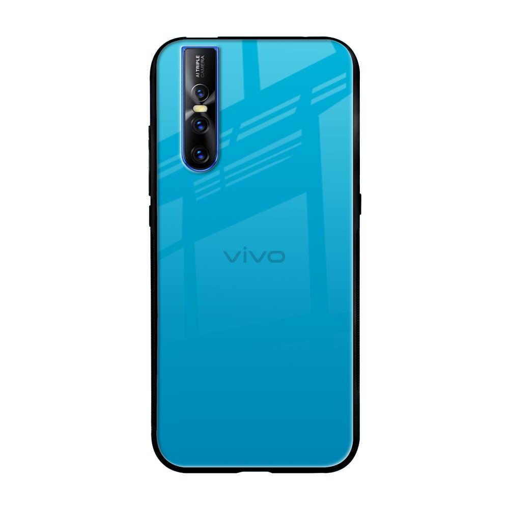 Blue Aqua Vivo V15 Pro Glass Back Cover Online