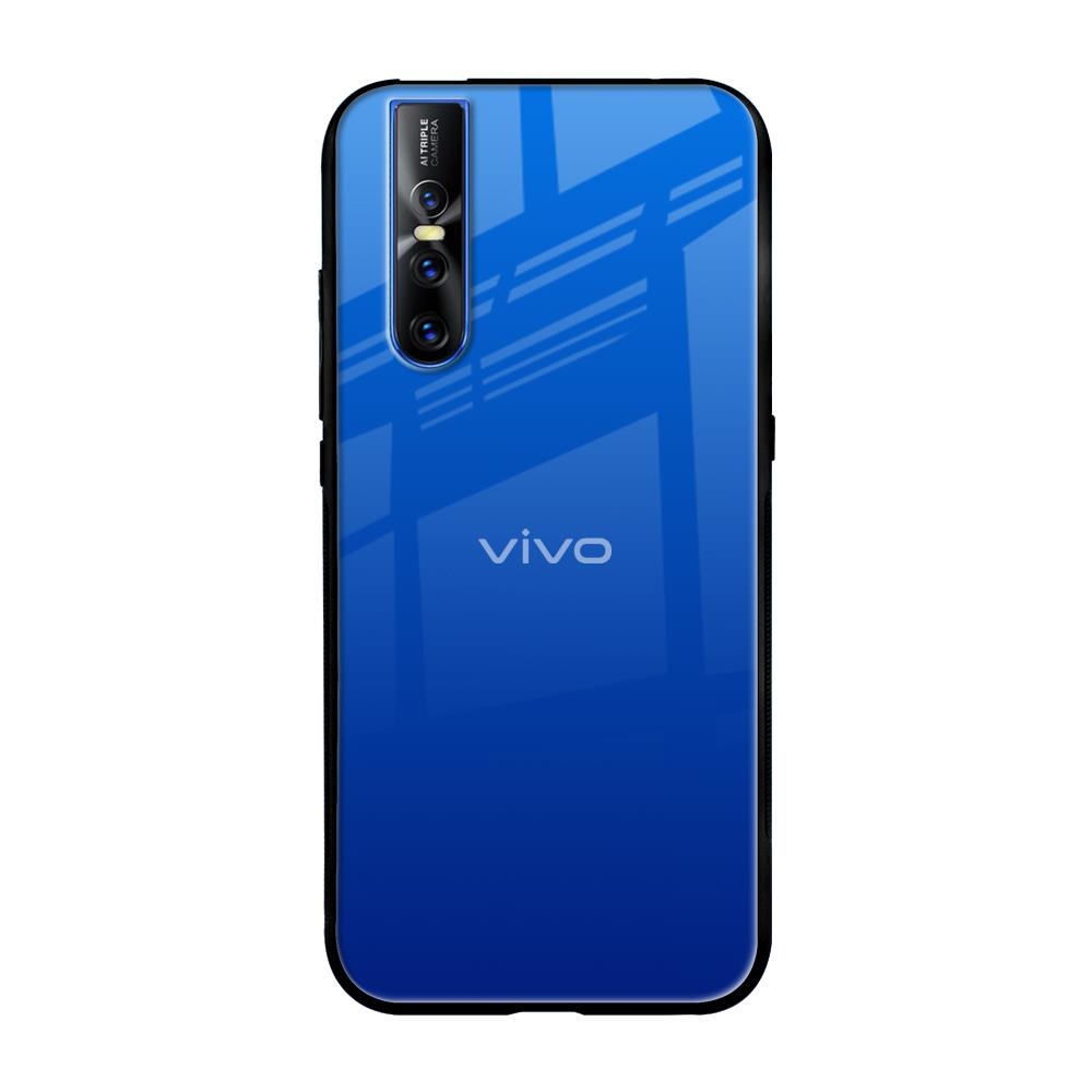 Egyptian Blue Vivo V15 Pro Glass Back Cover Online