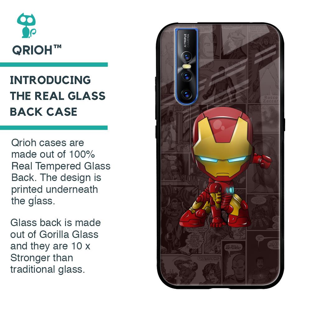 Angry Baby Super Hero Glass Case for Vivo V15 Pro