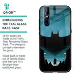 Cyan Bat Glass Case for Vivo V15 Pro