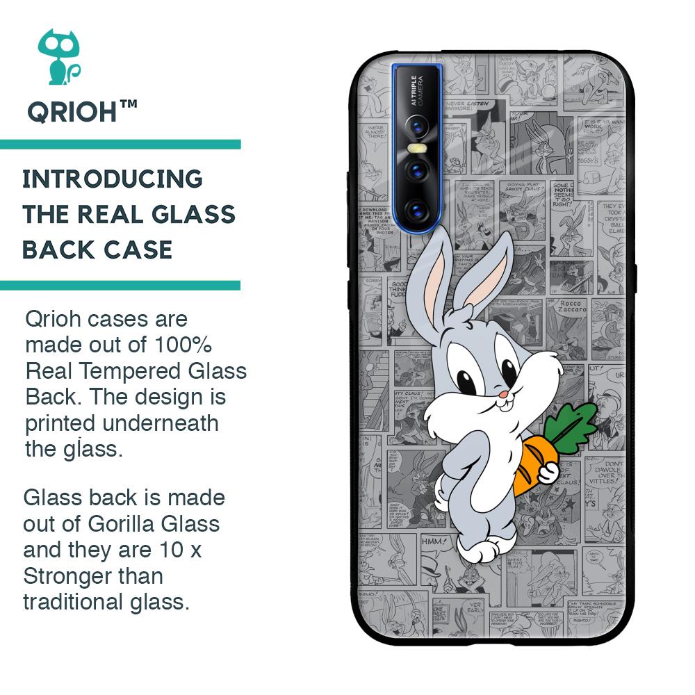 Cute Baby Bunny Glass Case for Vivo V15 Pro