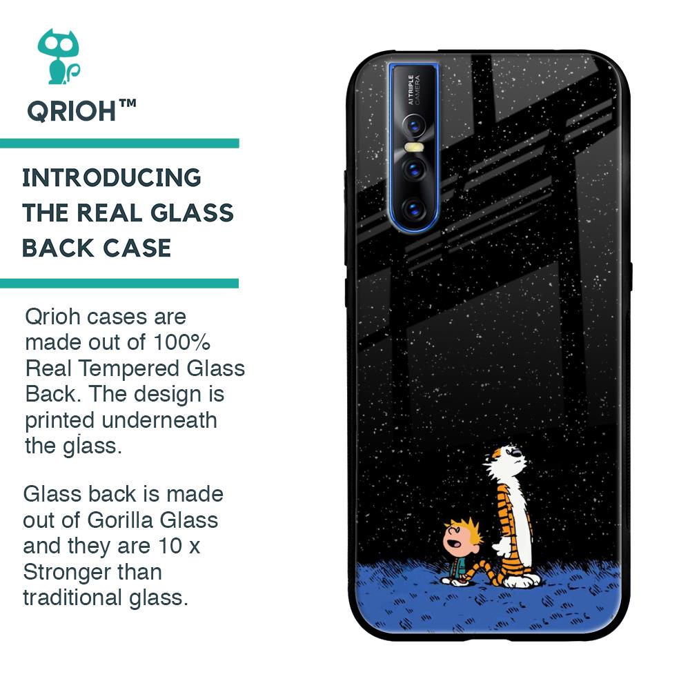 Night Sky Star Glass Case for Vivo V15 Pro