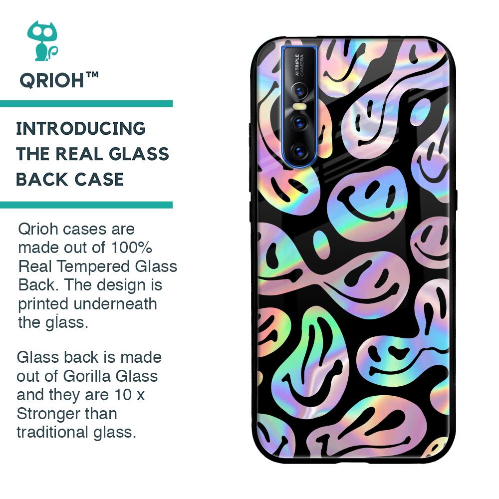 Acid Smile Glass Case for Vivo V15 Pro