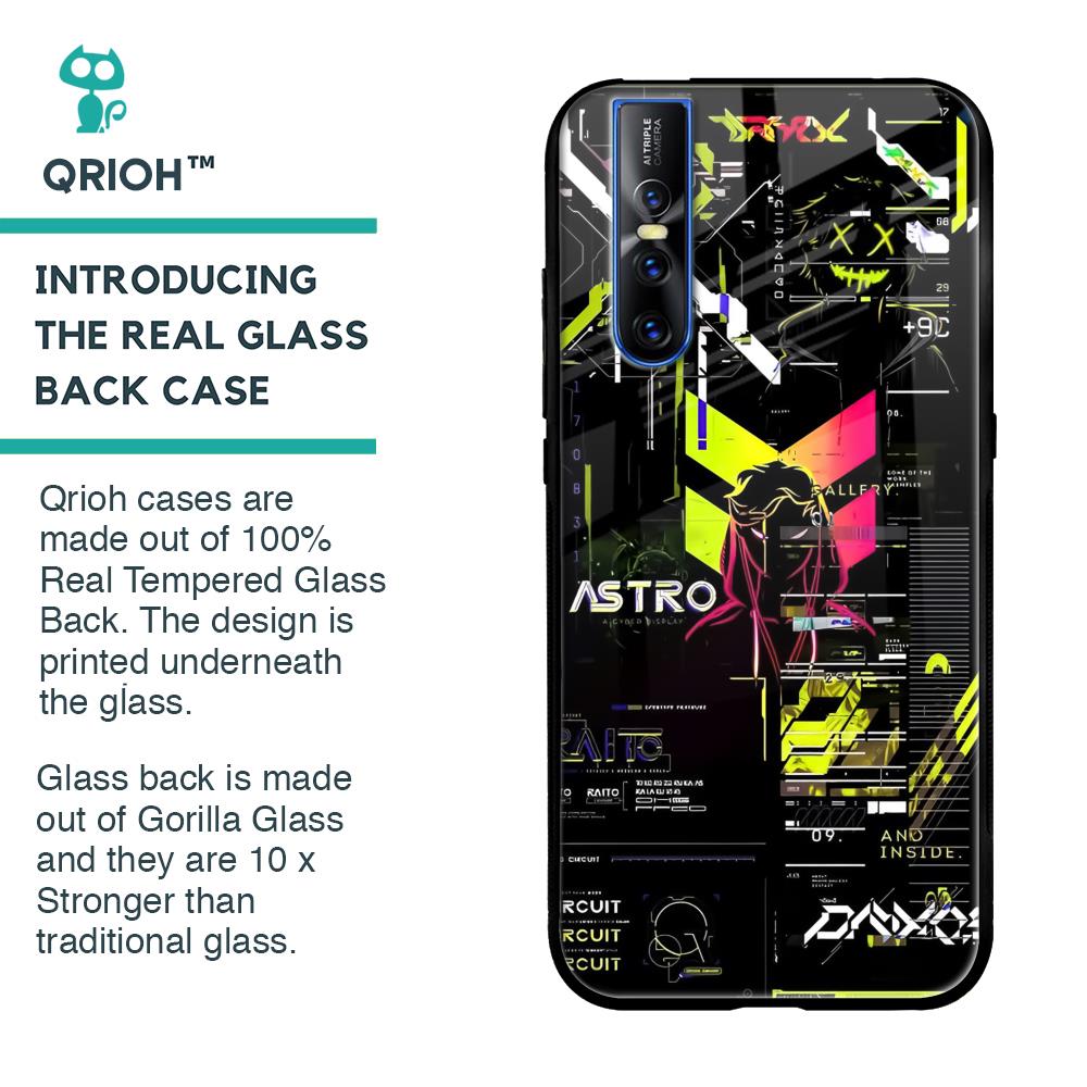 Astro Glitch Glass Case for Vivo V15 Pro