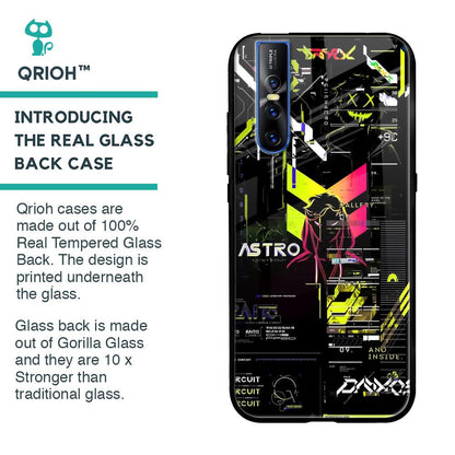 Astro Glitch Glass Case for Vivo V15 Pro